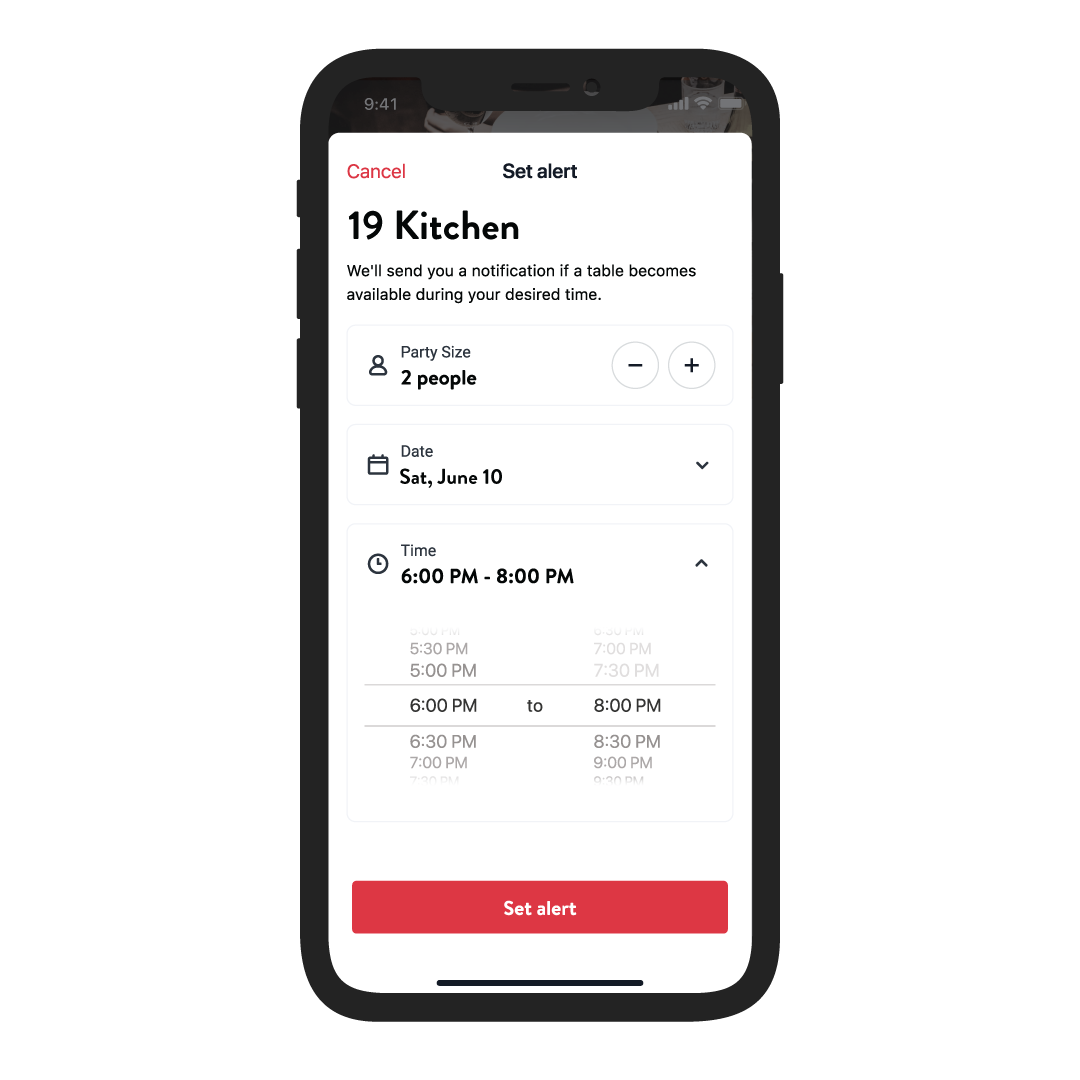 Availability Alerts - FAQs for Diners